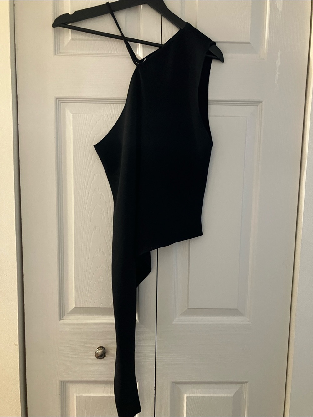 ZARA Asymmetric One-Shoulder Black top